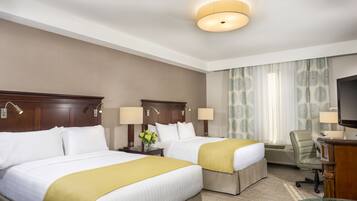 Deluxe Two Queen Studio Suite | Premium bedding, down comforters, pillowtop beds, in-room safe