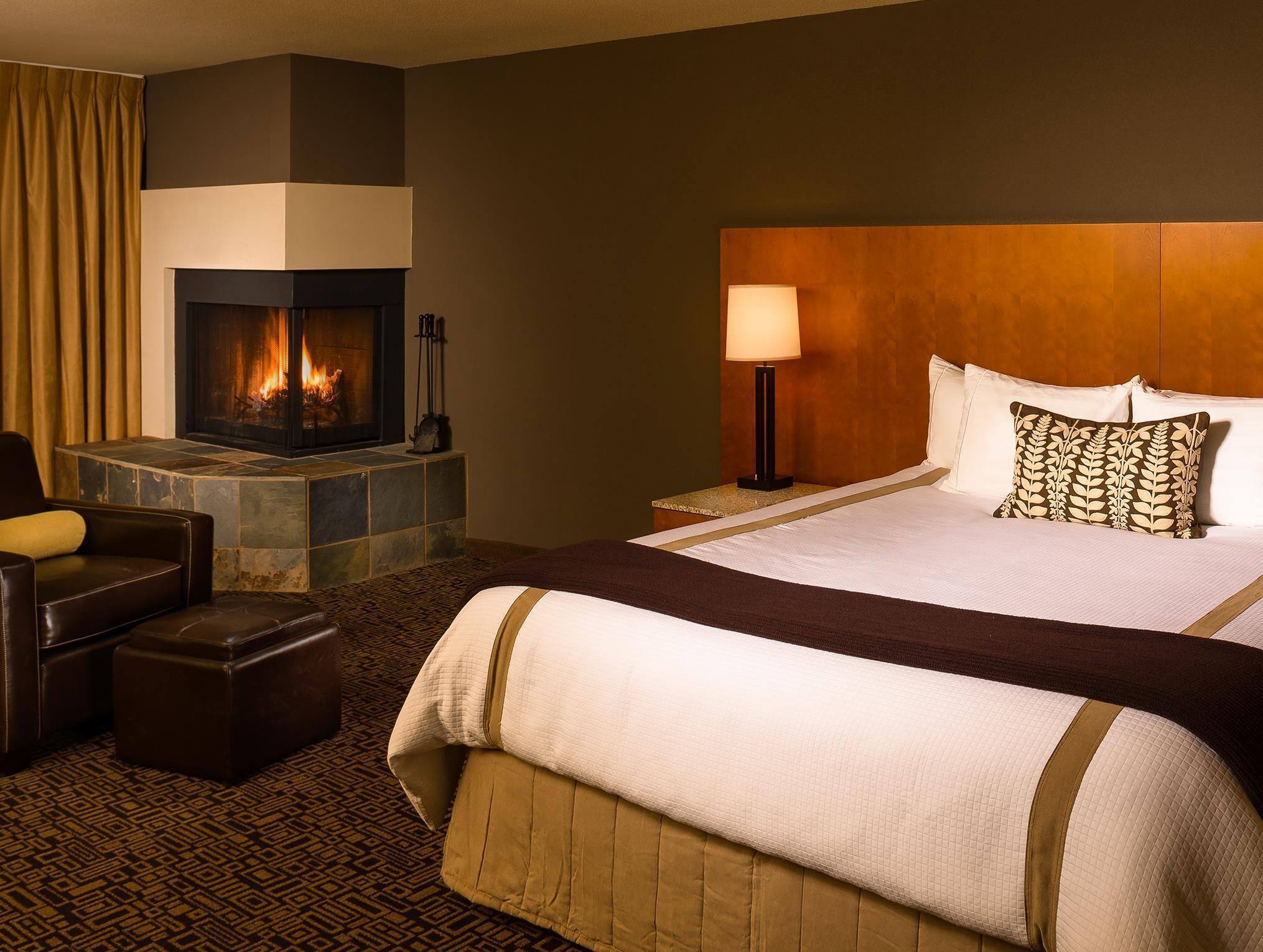 Premium bedding, memory foam beds, in-room safe, desk