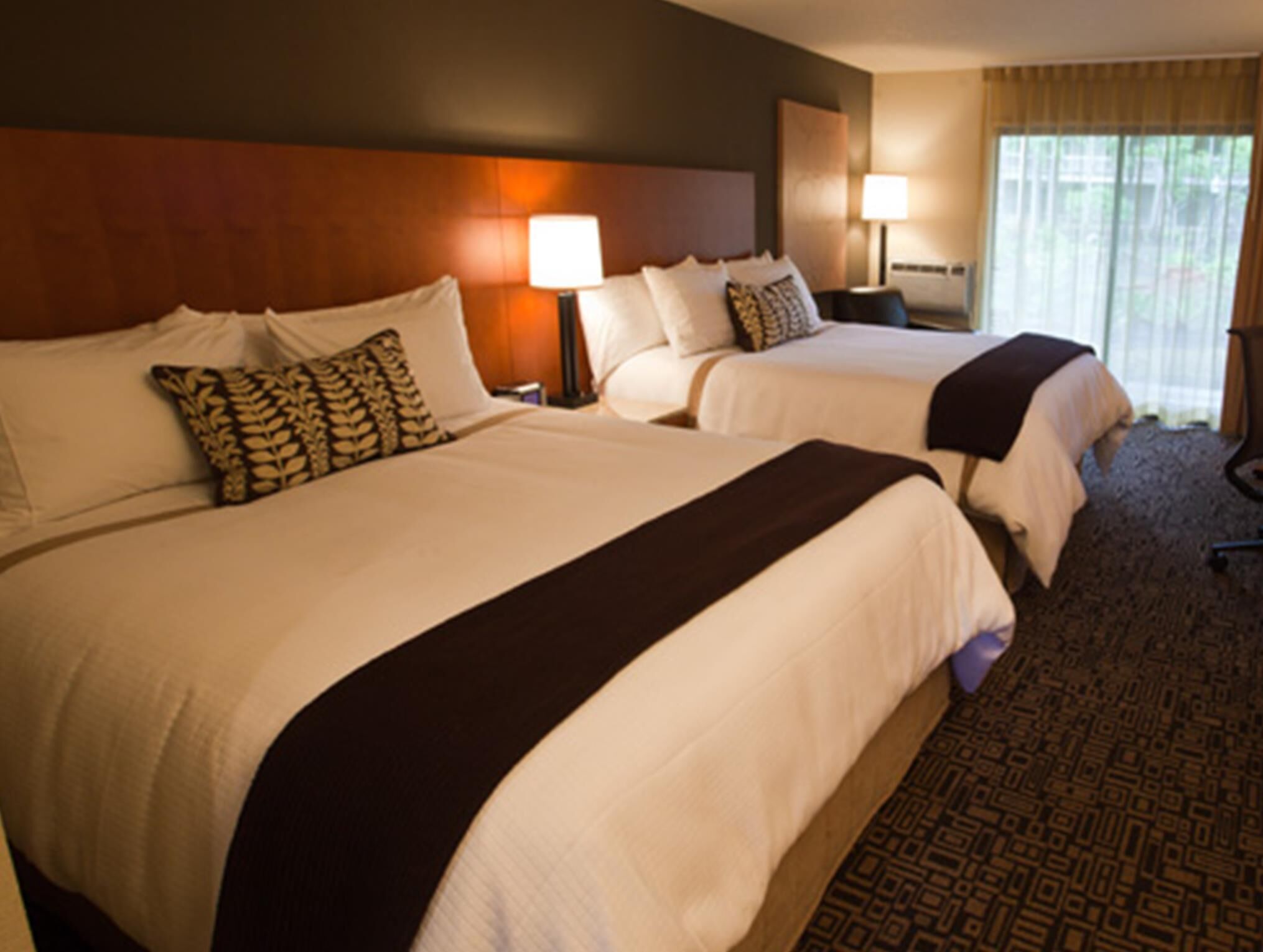 Premium bedding, memory foam beds, in-room safe, desk