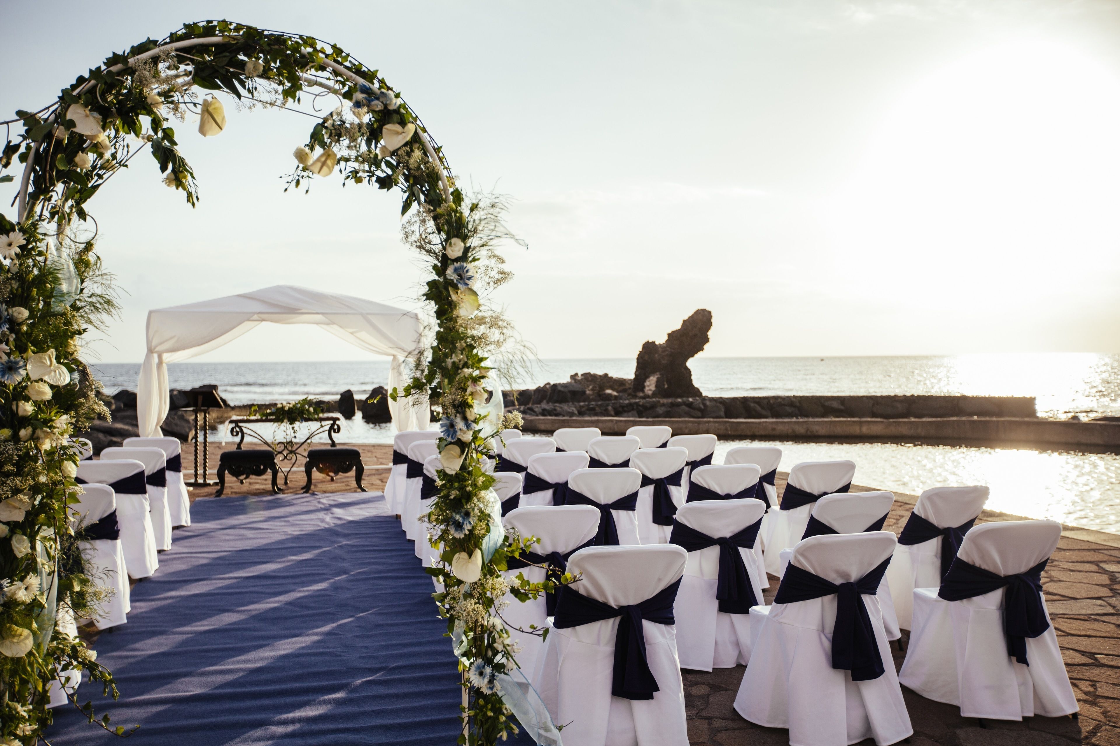 outdoor wedding area