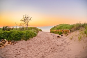 Na praia, serviço de traslado de/para a praia grátis