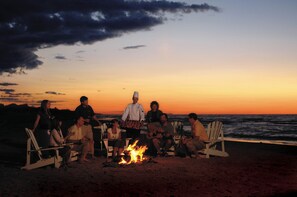 Am Strand, kostenloser Shuttle zum Strand