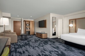 In-room safe, desk, laptop workspace, iron/ironing board