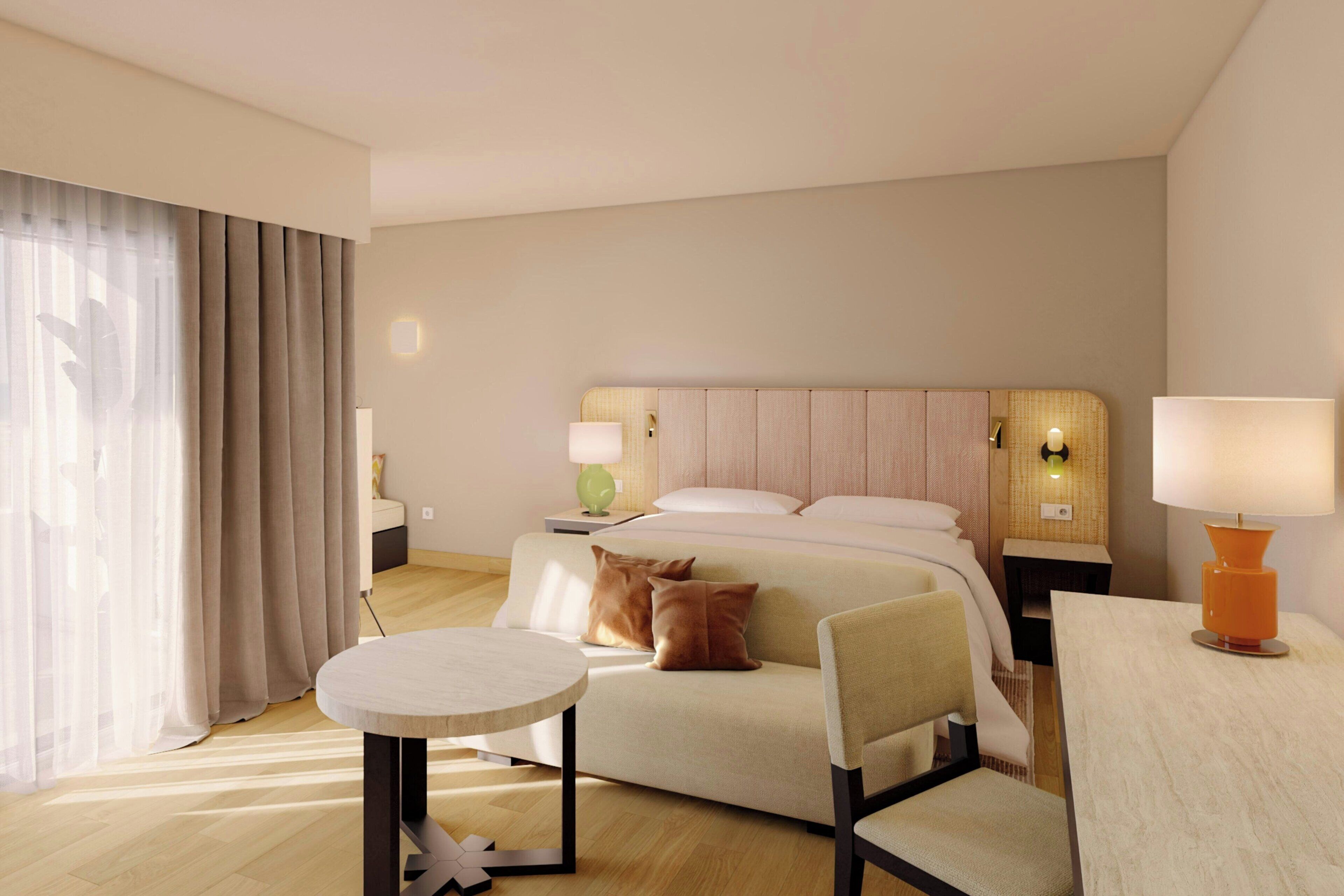 Premium bedding, memory-foam beds, minibar, in-room safe