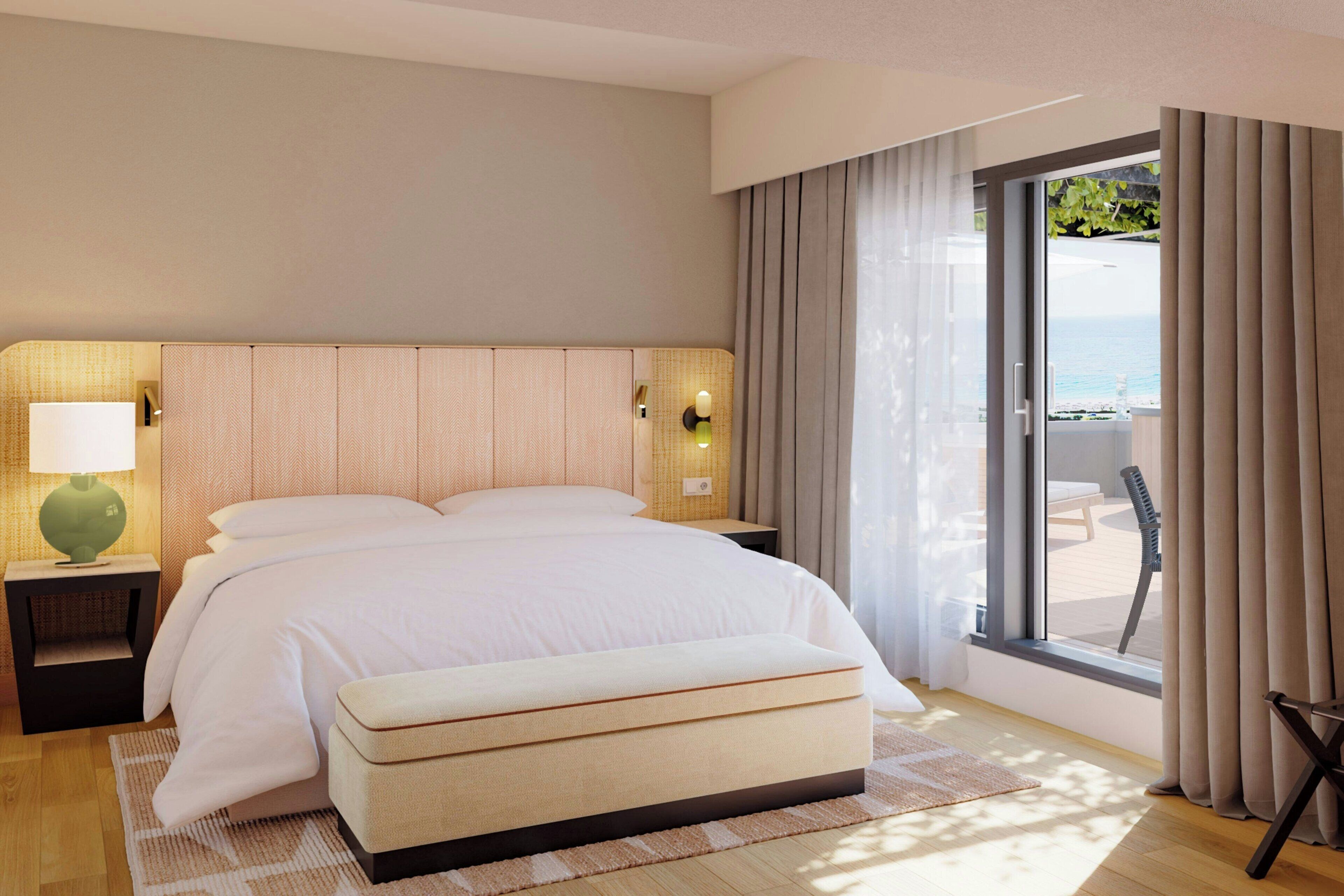 Premium bedding, memory-foam beds, minibar, in-room safe