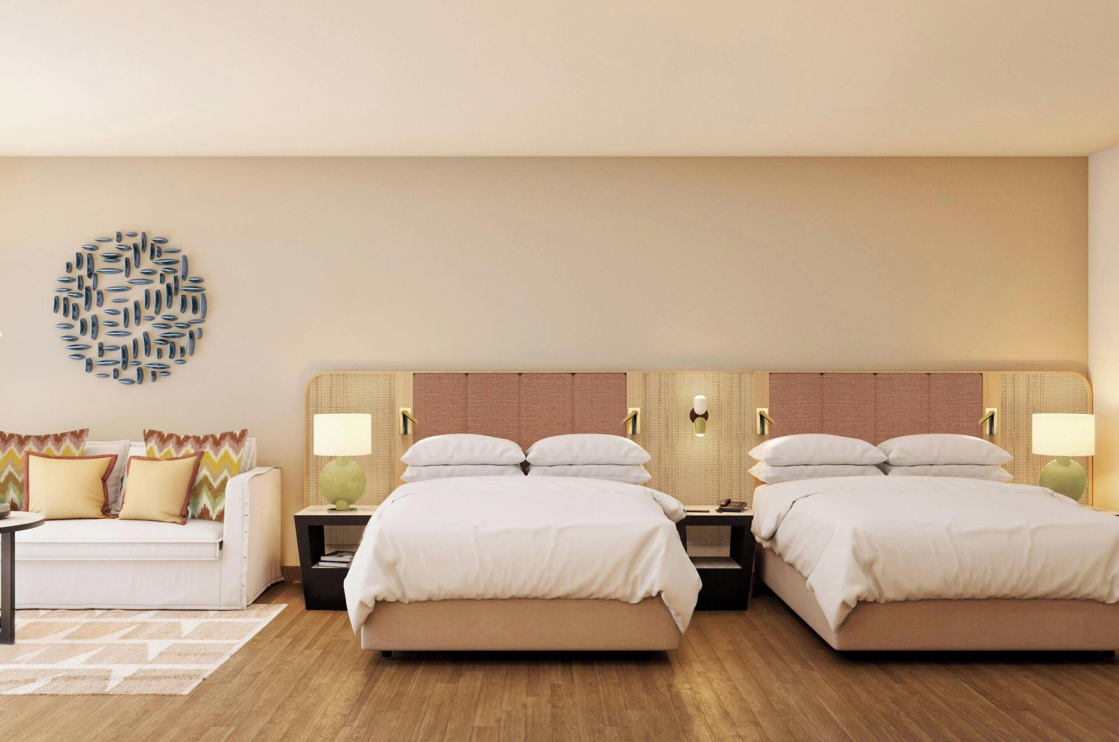 Familienzimmer, 1 Doppelbett, Bergblick | Hochwertige Bettwaren, Betten mit Memory-Foam-Matratzen, Minibar