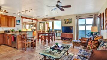 Suite, 2 Bedrooms, 2 Bathrooms, Oceanfront | Living area | TV
