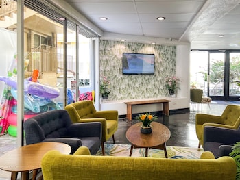 Sitting area in hotel lobby at Stay Hotel Waikiki