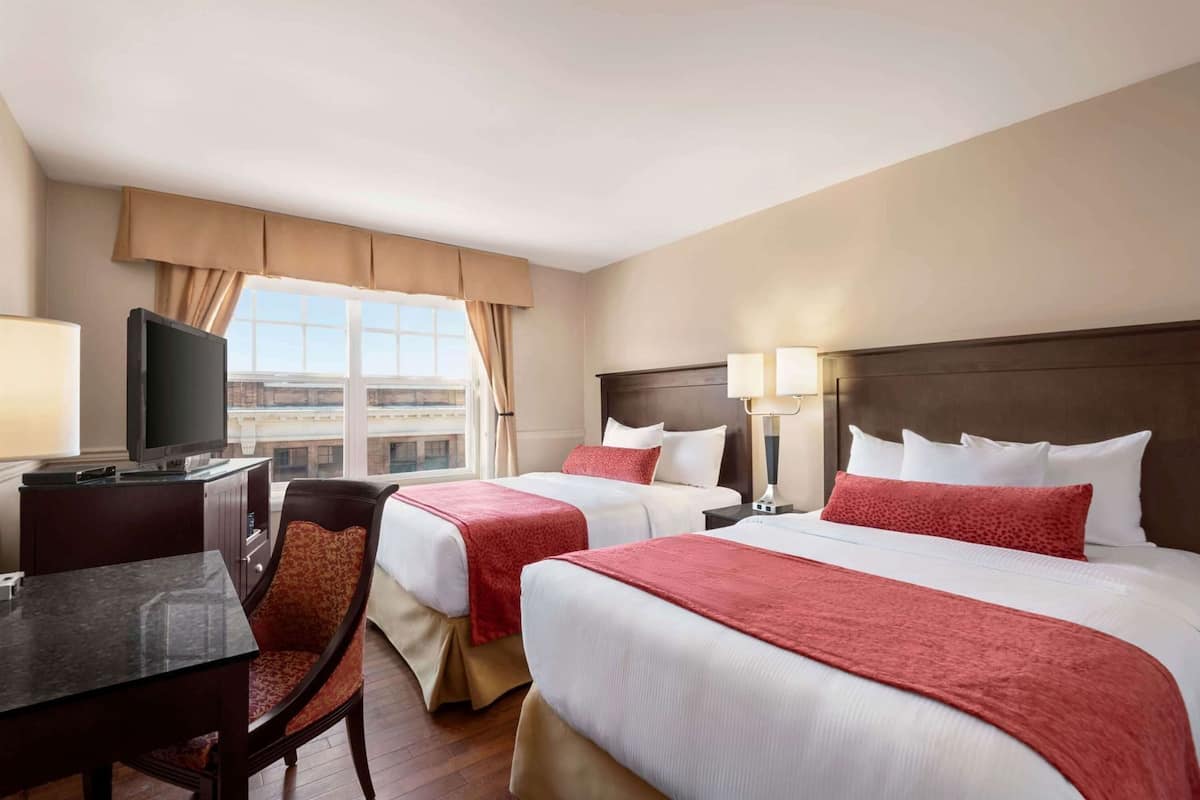 Premium bedding, pillowtop beds, in-room safe, desk