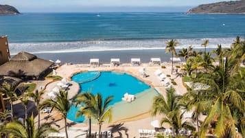 Outdoor pool, open 8:00 AM to 8:00 PM, pool umbrellas, pool loungers