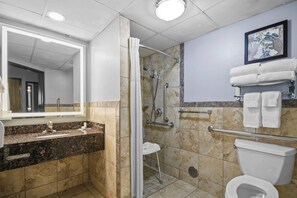 Room, 1 Queen Bed, Accessible, Non Smoking | Accessible bathroom