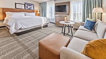 Studio Suite, 1 King Bed, Kitchen | 1 bedroom, premium bedding, desk, iron/ironing board