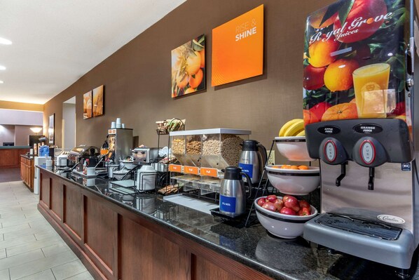 Free daily buffet breakfast
