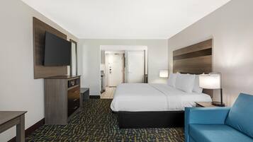Standard Room, 1 King Bed, Balcony, Oceanfront (Larger Room;with Sofabed) | In-room safe, desk, laptop workspace, iron/ironing board