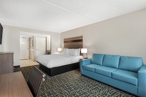 Standard Room, 1 King Bed, Balcony, Oceanfront (Larger Room;with Sofabed) | In-room safe, desk, laptop workspace, iron/ironing board