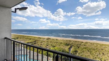 Standard Room, 1 King Bed, Balcony, Oceanfront (Larger Room;with Sofabed) | In-room safe, desk, laptop workspace, iron/ironing board