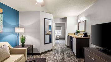 Pillow-top beds, in-room safe, desk, laptop workspace