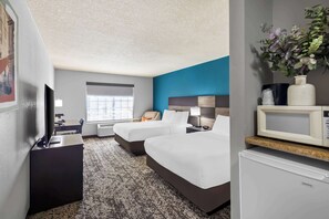 Standard Room, 2 Queen Beds, Non Smoking, Refrigerator & Microwave | Pillowtop beds, in-room safe, desk, laptop workspace
