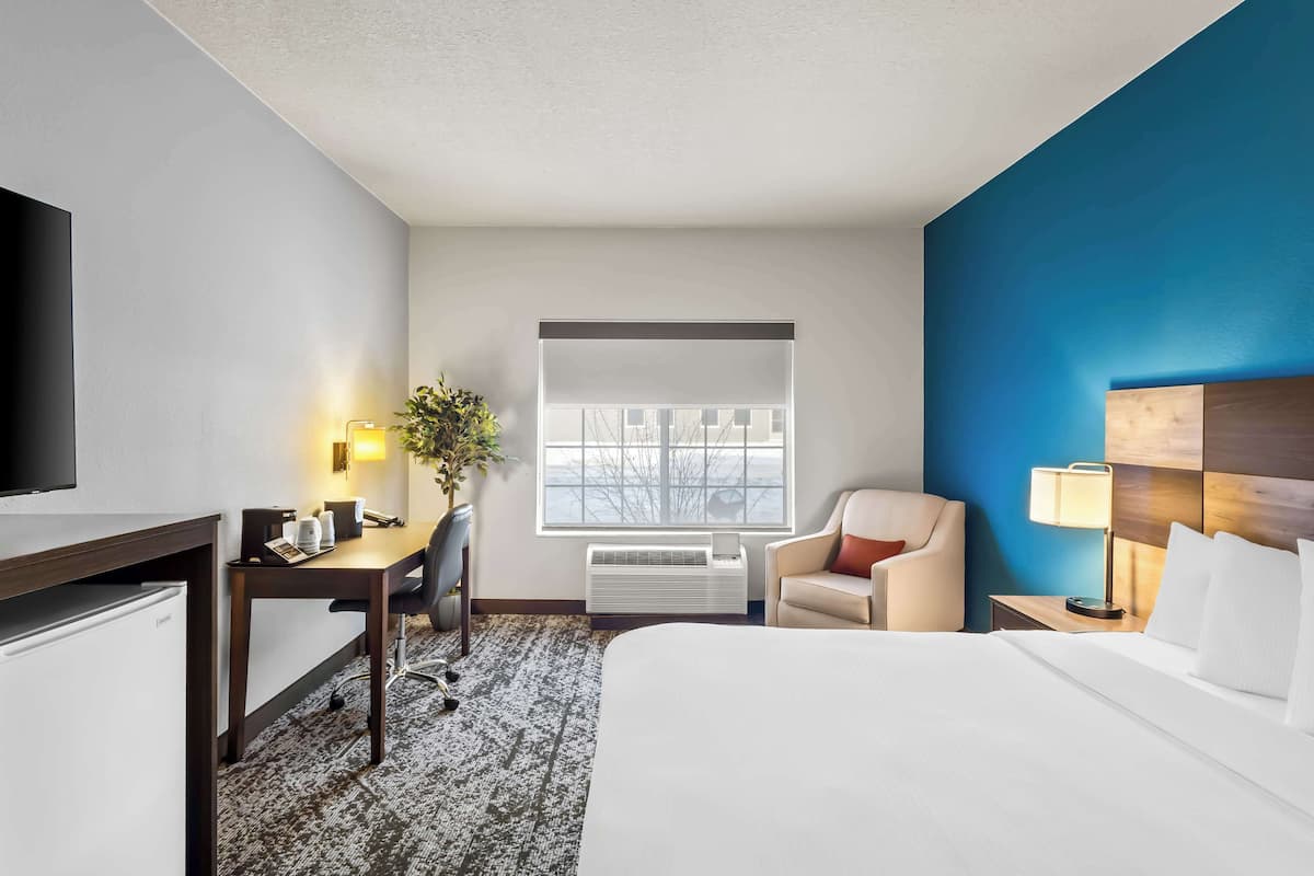 Standard Room, 1 King Bed, Accessible, Refrigerator & Microwave | Pillowtop beds, in-room safe, desk, laptop workspace