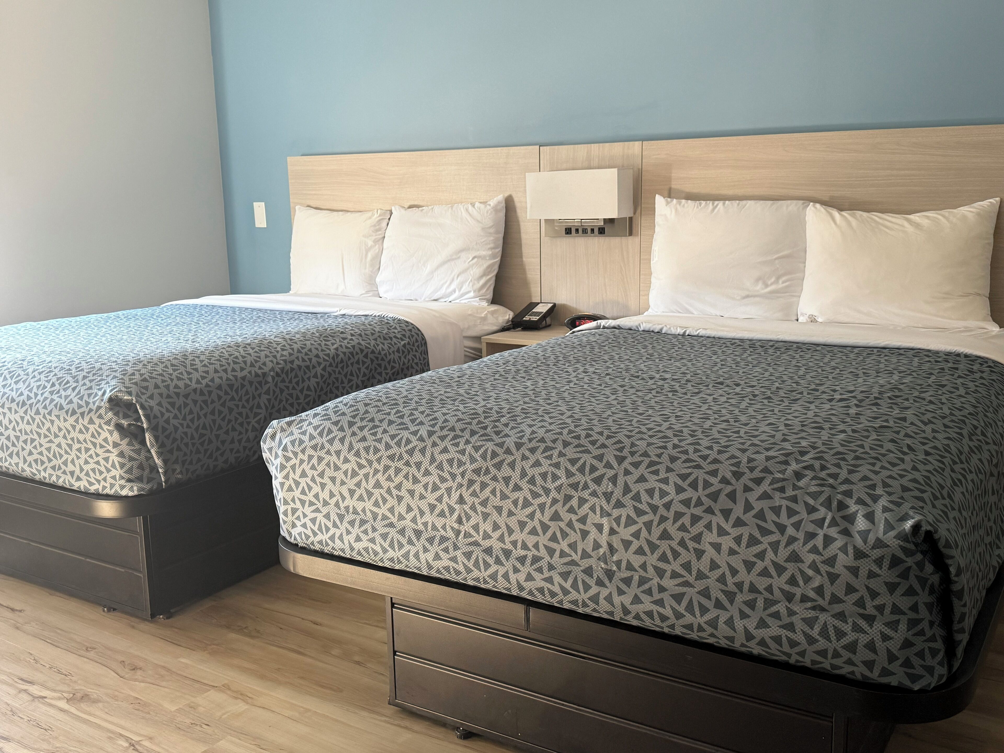 Room, 2 Double Beds, Non Smoking (Efficiency) | Desk, iron/ironing board, free WiFi, bed sheets