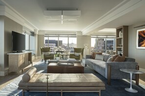 Suite Présidentielle, 1 très grand lit | Literie de qualité supérieure, couette en duvet d'oie, minibar