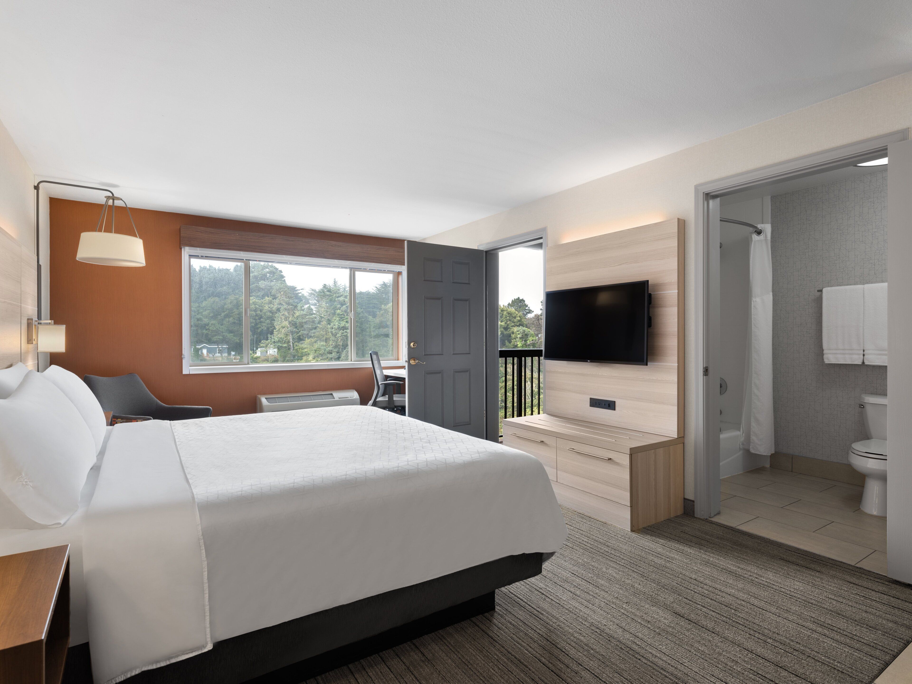 in-room safe, desk, blackout curtains, iron/ironing board