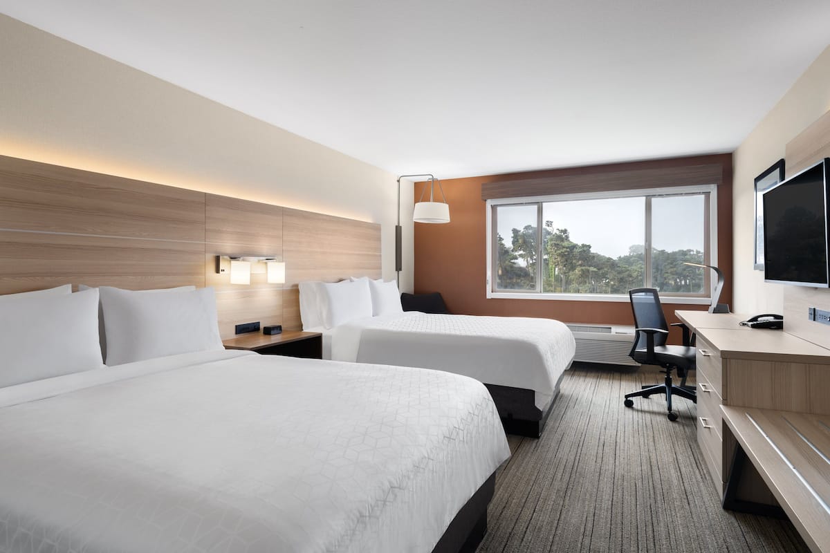 standard room, 2 queen beds (forest view) | in-room safe, desk, blackout curtains, iron/ironing board