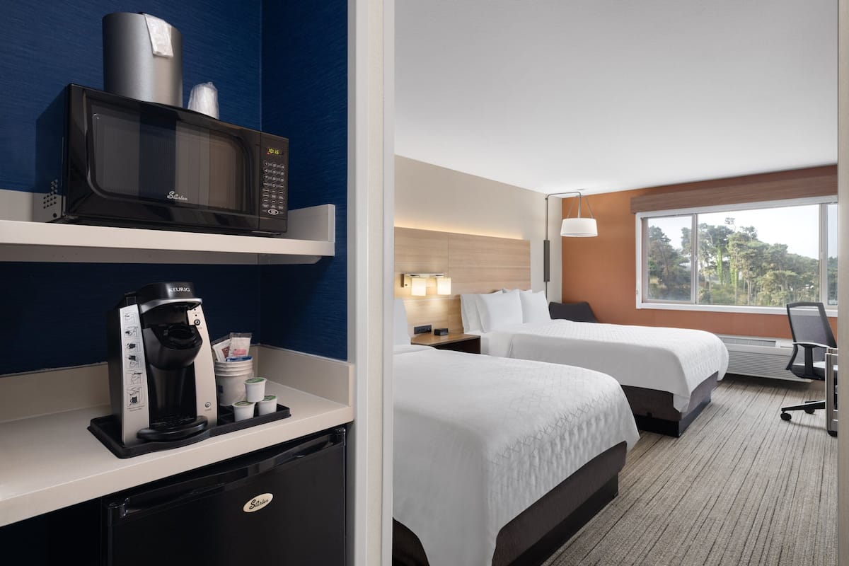 standard room, 2 queen beds (forest view) | in-room safe, desk, blackout curtains, iron/ironing board