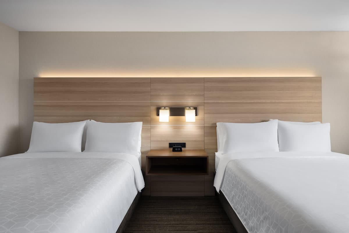 standard room, 2 queen beds (forest view) | in-room safe, desk, blackout curtains, iron/ironing board