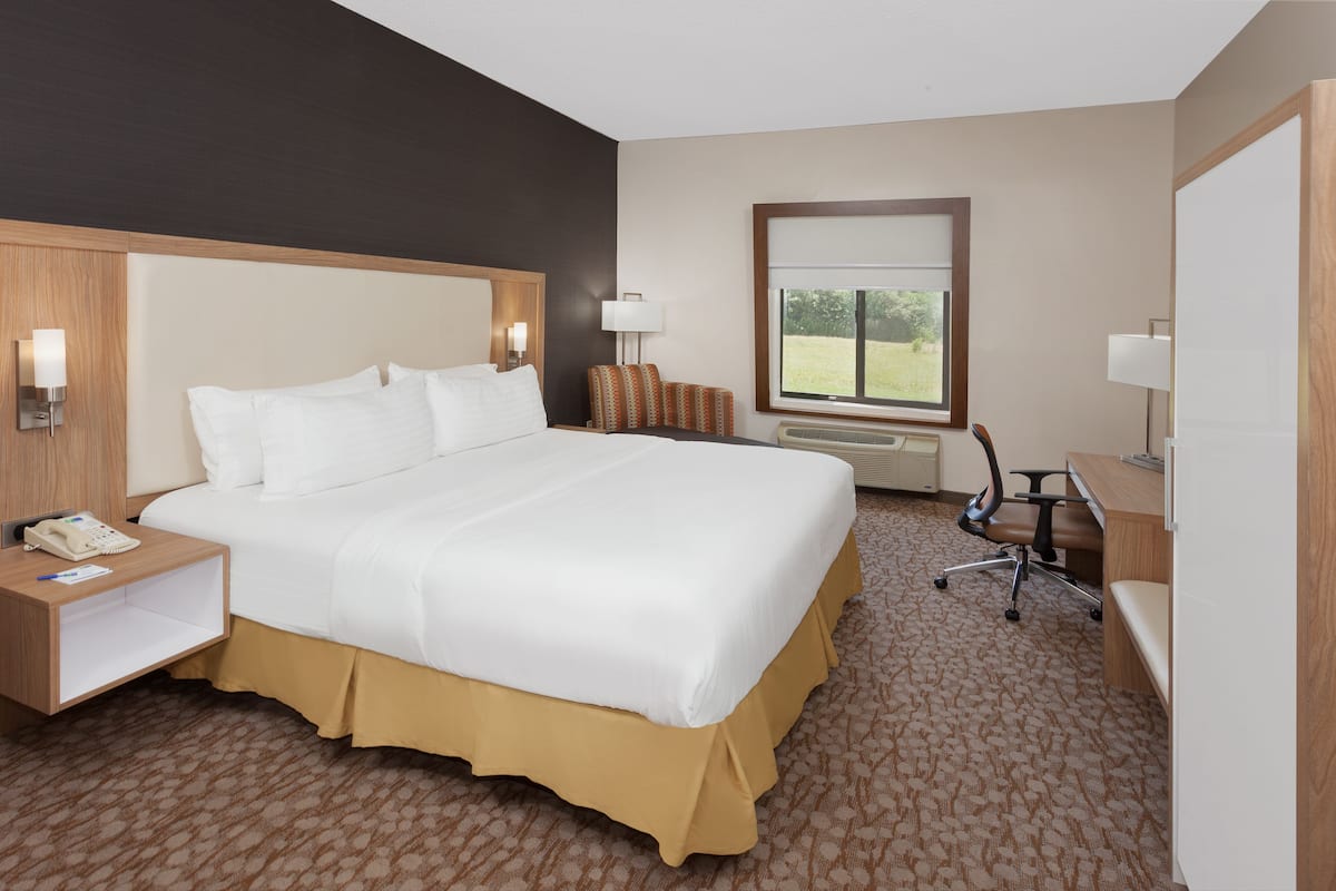 Egyptian cotton sheets, premium bedding, desk, blackout drapes