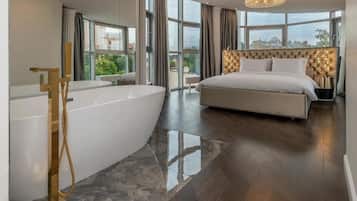 Premium bedding, minibar, in-room safe, desk