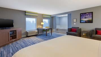 Desk, blackout curtains, iron/ironing board, free WiFi