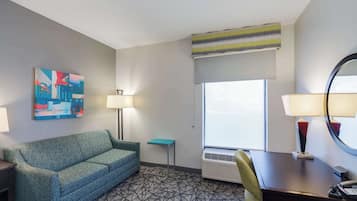 One King and One Sofa Bed, Non-Smoking | Living area | 32-inch LCD TV with premium channels, TV, pay movies