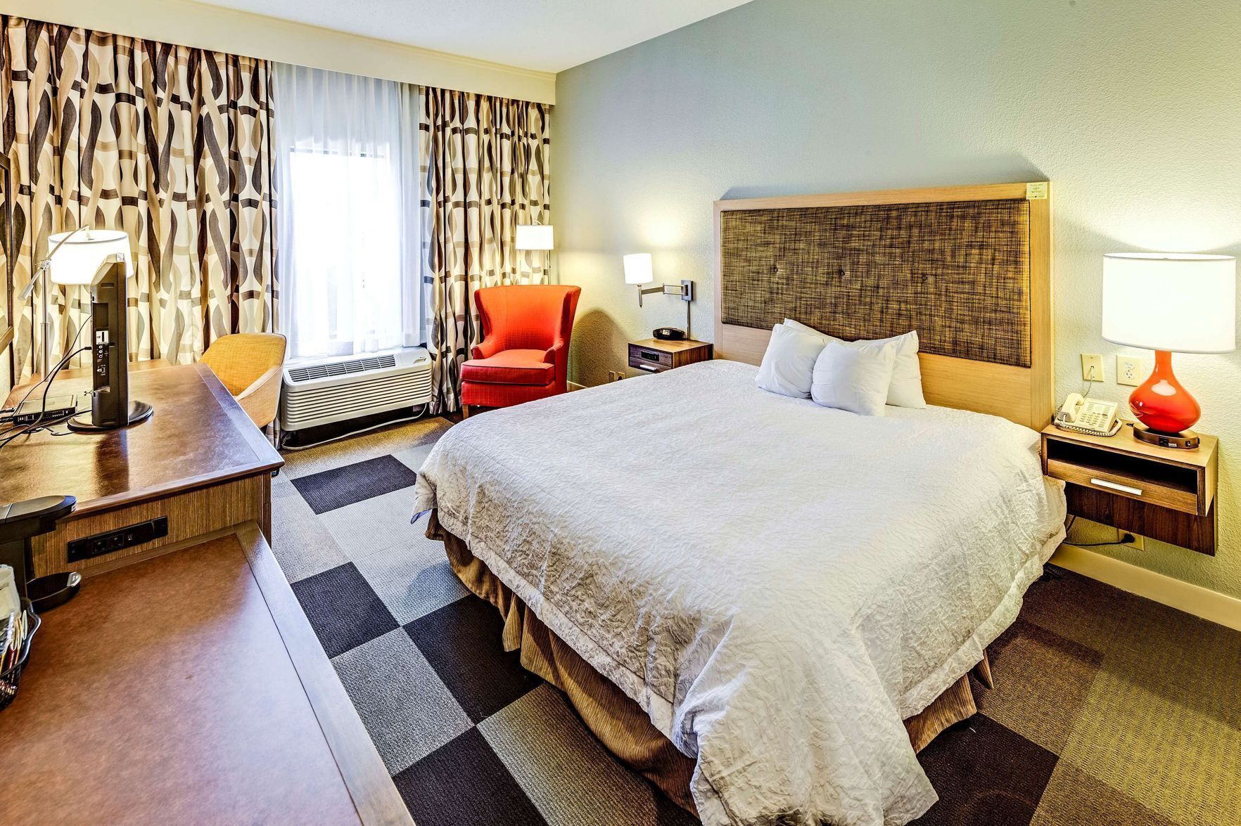 In-room safe, desk, laptop workspace, blackout drapes