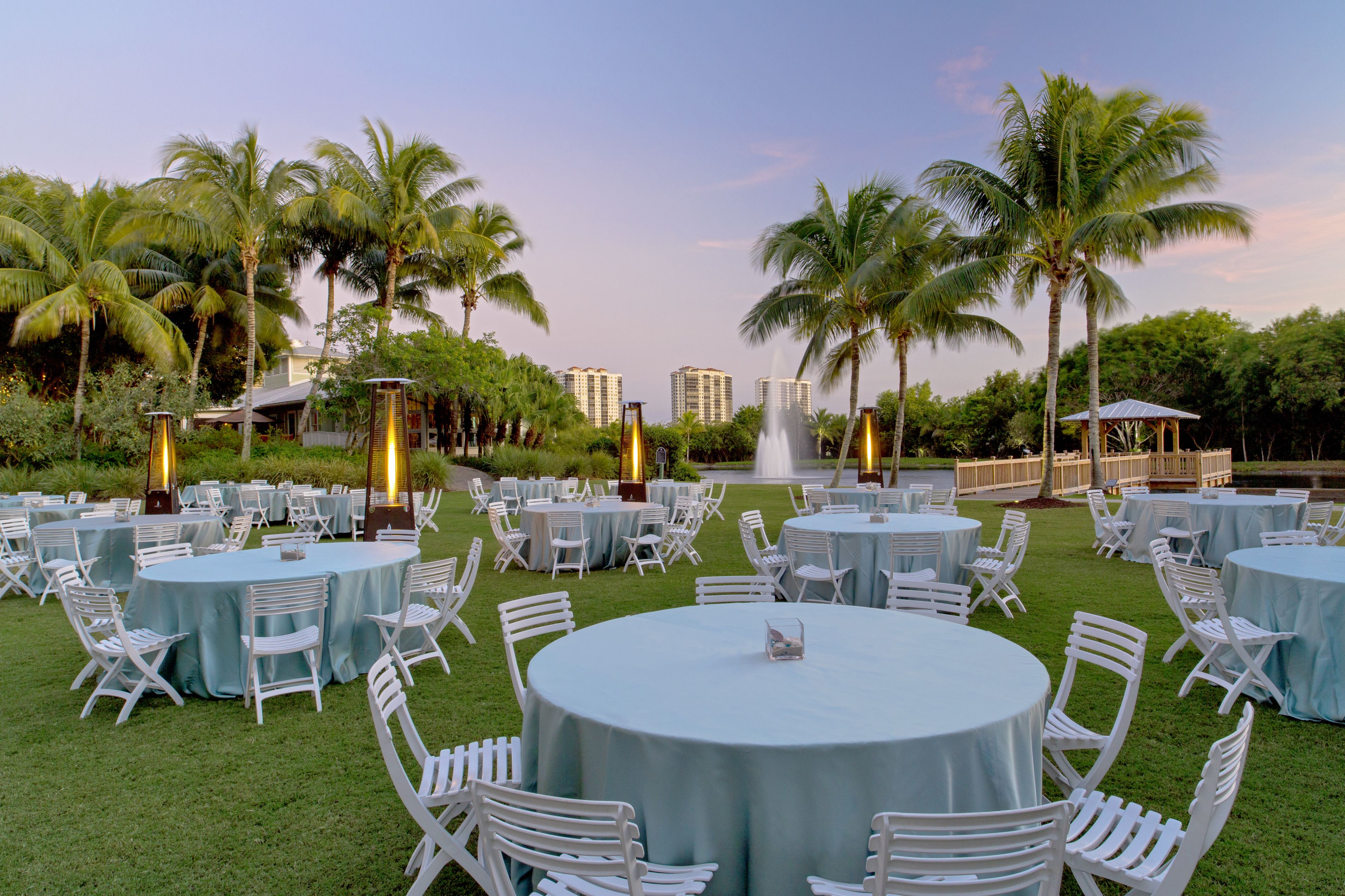 outdoor banquet area