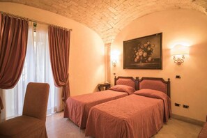 In-room safe, individually decorated, desk, laptop workspace - Hotel Donatello (Rome)