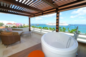 Grand Suite, Sea View | Terrace/patio - Hotel Casa Bahía Cozumel - Adults Only (Cozumel)