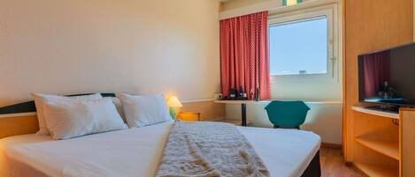 Memory foam beds, blackout drapes, soundproofing, iron/ironing board