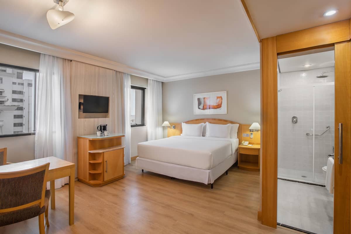 Minibar, in-room safe, desk, blackout curtains