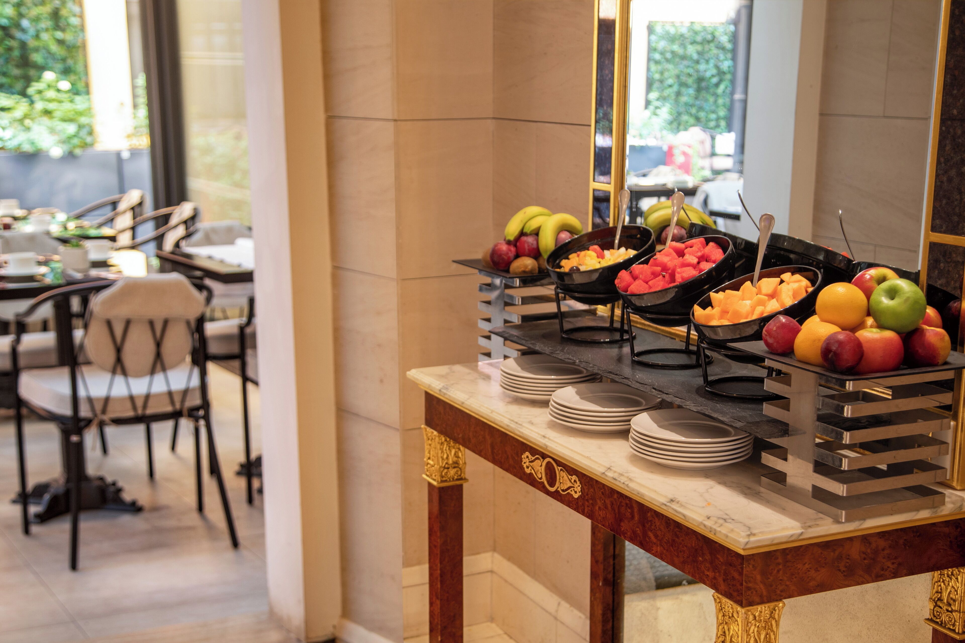 daily buffet breakfast (eur 24 per person)