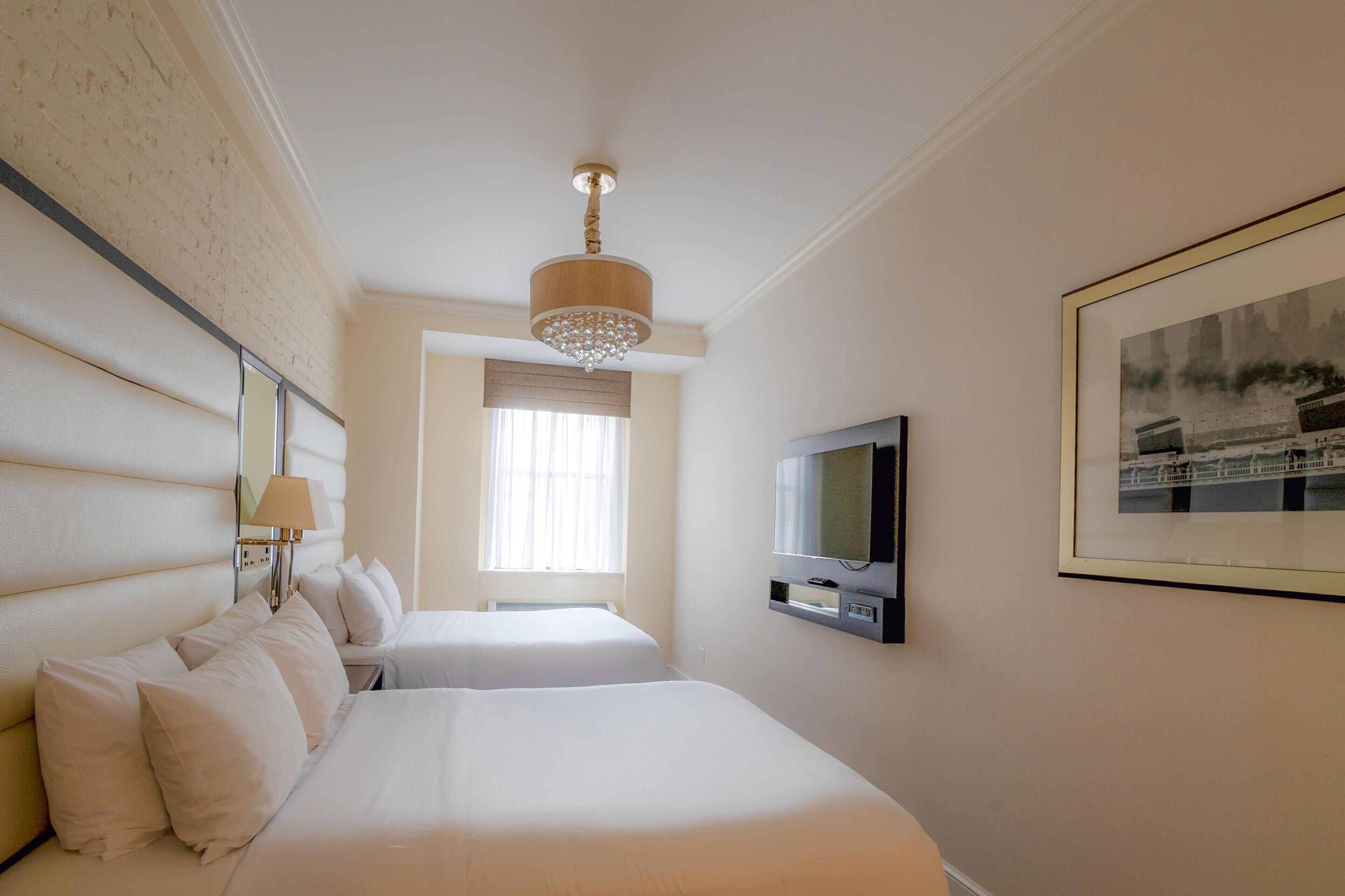 Premium bedding, pillowtop beds, in-room safe, desk