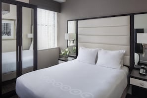 Premium bedding, pillow-top beds, in-room safe, desk