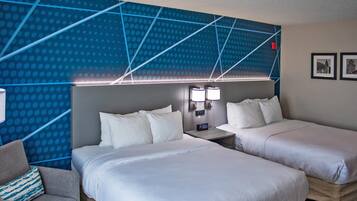 Standard Room, 2 Queen Beds, Non Smoking | Desk, blackout curtains, iron/ironing board, free cots/infant beds