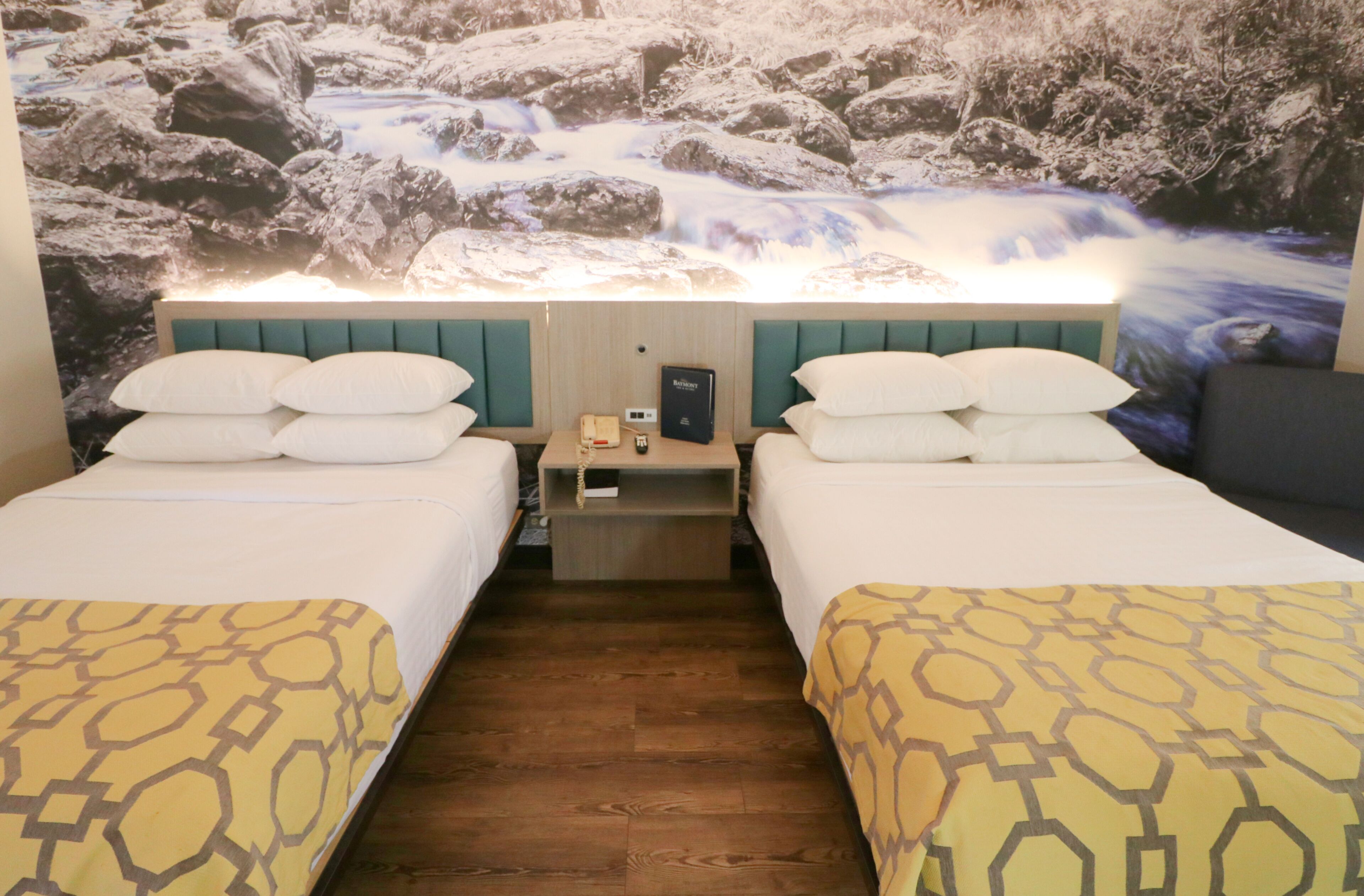 premium bedding, desk, iron/ironing board, free cots/infant beds