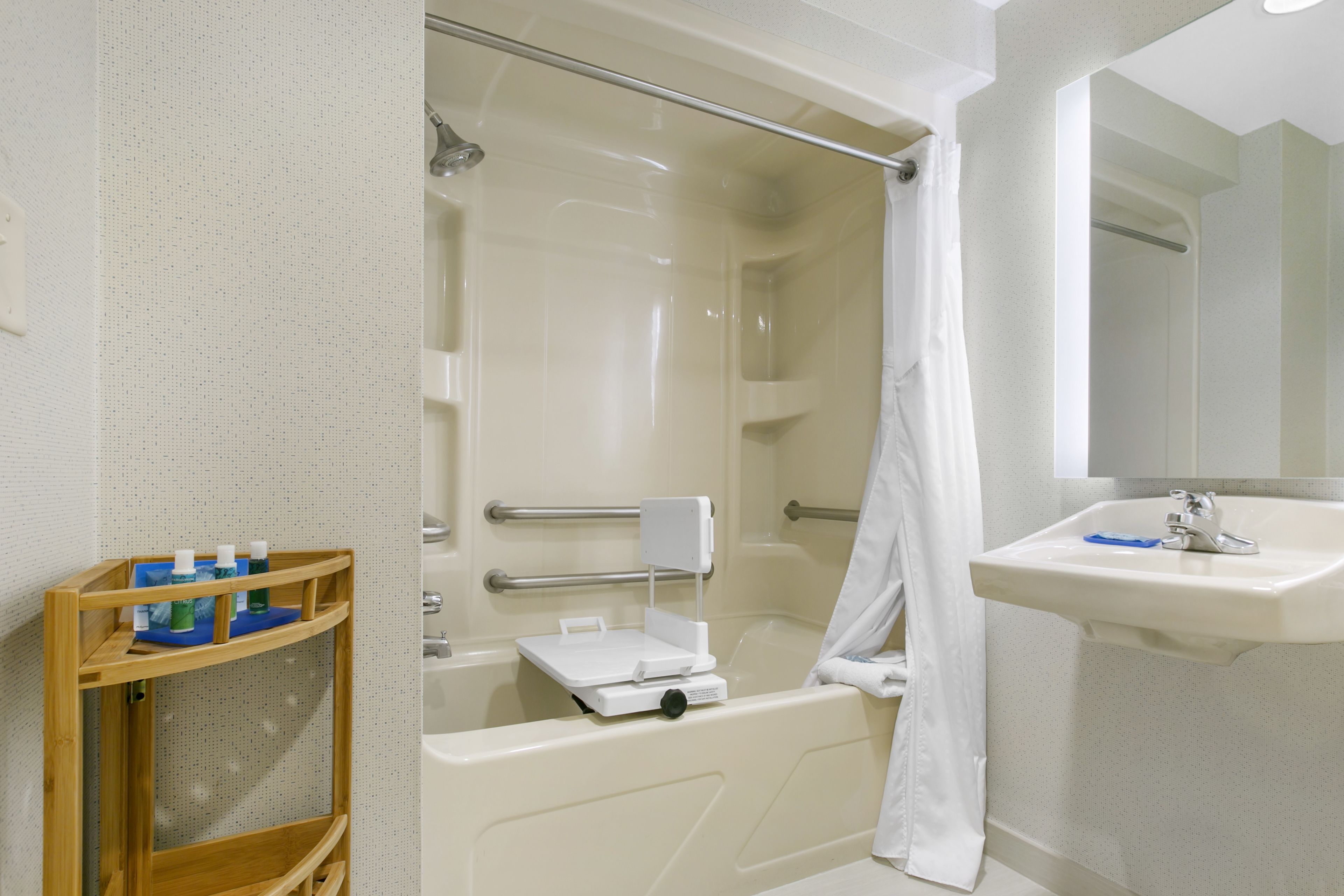 free toiletries, hair dryer, towels