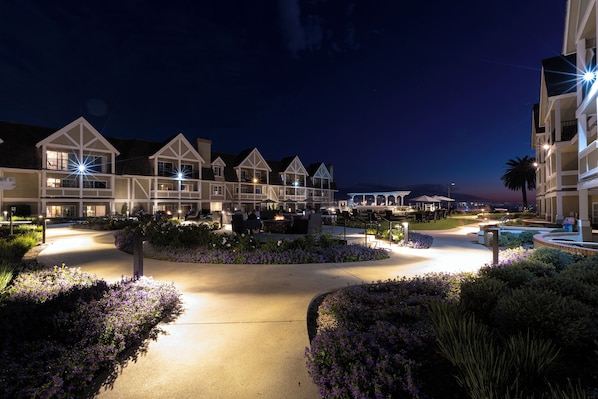 Útsýni yfir húsagarðinn