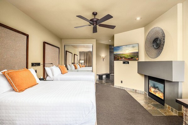 Villa, 2 Queen Beds | Premium bedding, in-room safe, desk, laptop workspace