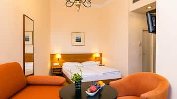 Ropa de cama de alta calidad y minibar