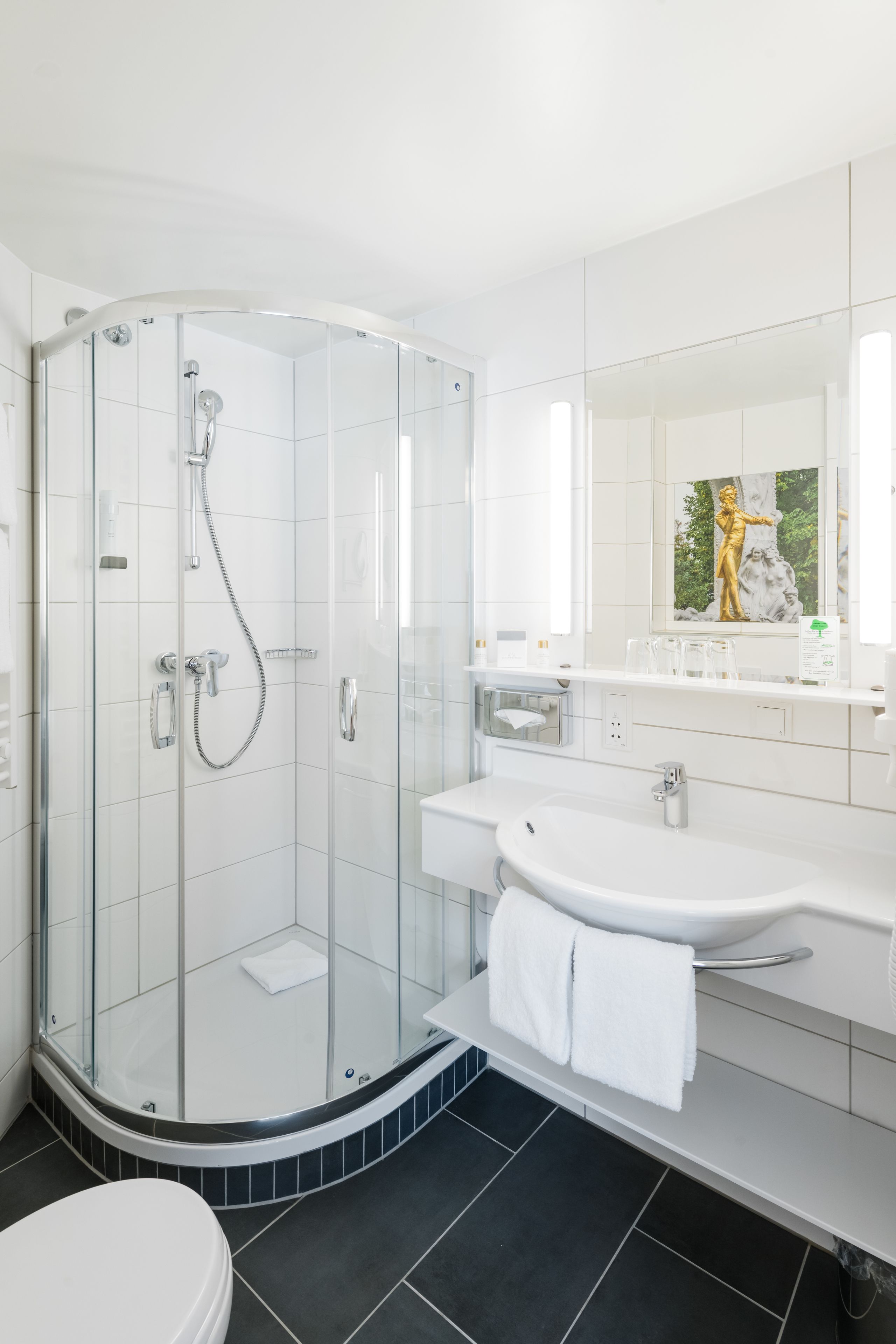 standard double room | bathroom | combined shower/bathtub, free toiletries, hair dryer, towels