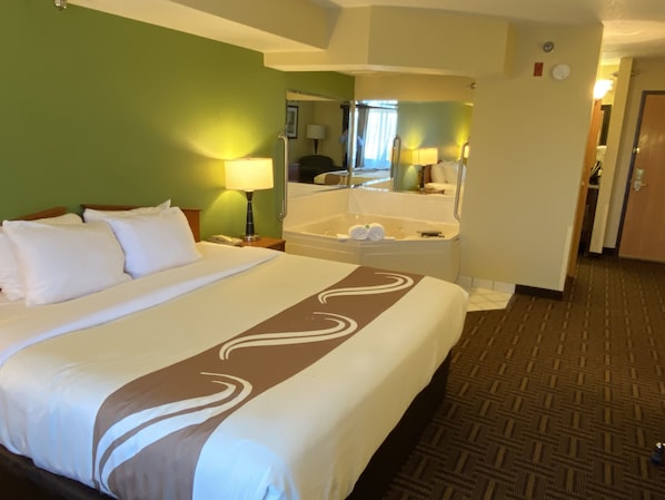 Desk, blackout drapes, soundproofing, iron/ironing board - Quality Inn Bolingbrook I-55 (Bolingbrook)